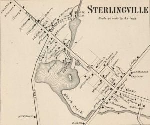 History of Sterlingburgh, New York 1 1864 Map of Sterlingville New York