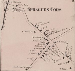 1864 Map of Spragues Corners